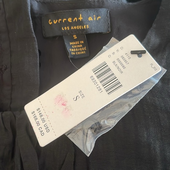 ❤️ NWT! Anthropologie x Current Air Black Sequin Cutout Back Blouse - Picture 6 of 8